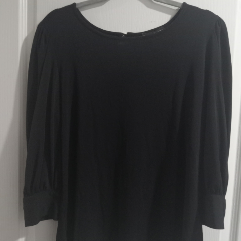 Elegant Black Long Sleeve Women's Top